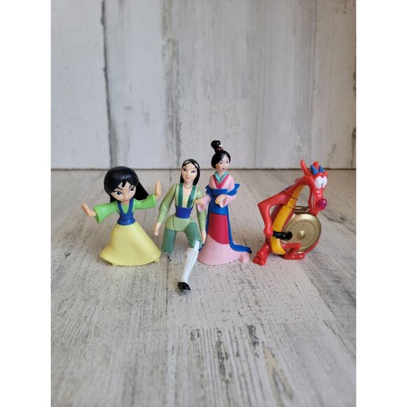 Mulan princess mushu collectible toy figure set disney - Picture 1 of 9